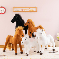 Sac à dos en peluche cheval brodé super doux Jouet anti-stress pour enfants avec rembourrage en coton PP pour mariages et anniversaires