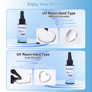 Ransheng, juego transparente de resina Uv de tipo duro para principiantes de manualidades con resina de color y pigmento, luz UV para curar joyas de resina - Product Image 4