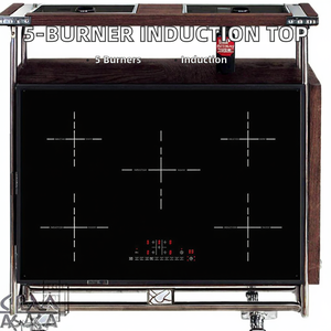 Placa de Inducción Eléctrica de 5 Quemadores para Exterior, Fabricada en China, con Superficie de Cerámica/Vidrio, 100-240V - Product Image 2