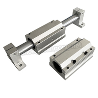 Bloc coulissant SC12UU avec arbre linéaire de 12 mm de diamètre, avec verrouillage et support d'extrémité SK SHF
