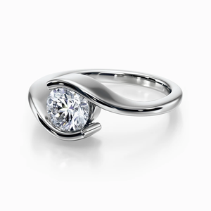 Bague de fiançailles SGARIT 1ct 2ct 3ct en or 18 carats, diamant de laboratoire, bijoux sur mesure, certificat VS D IGI, taille ronde, pour femme - Product Image 2