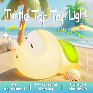 Lampada da Tavolo a Forma di Tartaruga per Cameretta Bambini, Luce Notturna LED USB per Neonati e Bambini - Product Image 1