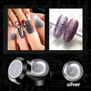 Gel de peinture à ongles métallique 9 couleurs, effet miroir haute brillance, imperméable, gel liner argent <span class=keywords><strong>et</strong></span> or pour le dessin d'art sur ongles <span class=keywords><strong>et</strong></span> la conception de <span class=keywords><strong>manucure</strong></span> - Product Image 4