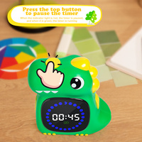 Timer Kelas 99 menit hitung mundur, berbentuk dinosaurus plastik Timer dapur dapat diisi ulang waktu siswa gaya hewan