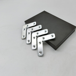 Supports d'angle en aluminium 52x15mm en forme de L pour meubles, armoires de présentation, accessoires de quincaillerie, nickel durable - Product Image 1