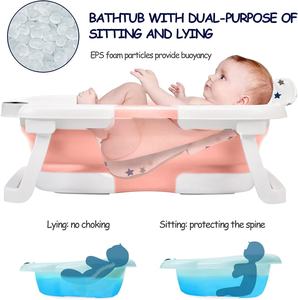 Set de <span class=keywords><strong>Bañera</strong></span> Plegable de Plástico para Bebés y Niños con Termómetro y Cojín 2023 - Product Image 3
