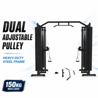 Máquina de Entrenamiento Funcional con Cables Cruzados, Polea Doble Ajustable, Gimnasio en Casa, Entrenamiento de Cuerpo Completo, Barra de Dominadas, Sistema de Fitness y Fuerza