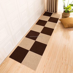 Ensembles de tapis auto-adhésifs modernes en carrés, antidérapants, rembourrés, lavables, en polyester, réversibles, fabriqués à la machine, à peler et coller - Product Image 5