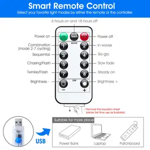 Cortina de luz para quarto com 300 ganchos LED, 8 modelos de controle remoto, cortina de casamento, luz de fadas para festas e jardim doméstico