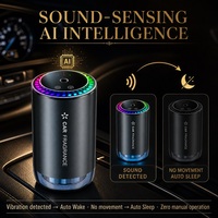 Diffuseur d'arômes intelligent pour voiture avec détection sonore, allumage/extinction automatique, lumière ambiante RGB, projecteur de parfum