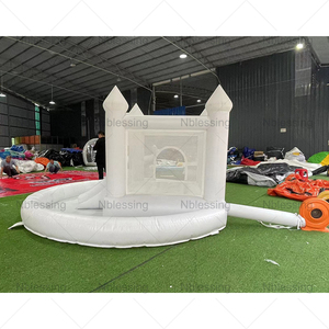 White Wedding Indoor Outdoor <b>Inflatable</b> Castle House Jumping Trampoline White <b>Inflatable</b> Castle White <b>Inflatable</b> Castle White We - Product Image 6