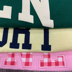 Wholesale Female 100% Cotton French Terry Hoodie Sweatshirt Sportswear Oversized Embroidery Mock Neck Sweatshirt - Product Image 3