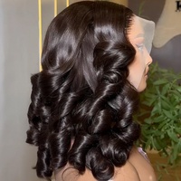 Perruque Lace Front 13x4 Cheveux Humains Ondulés Souples et Volumineux Entièrement Faits à la Main, Peuvent Être Permanents et Teints pour Femmes, Vente en Gros Usine