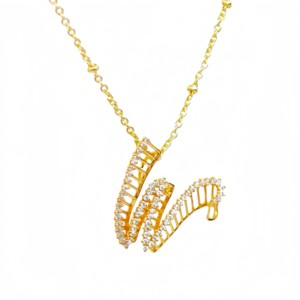 UMJewelry Collar de Plata al por Mayor, Chapado en Oro, Apto para Hombres y Mujeres, Regalo de Compromiso, Aniversario, Uso Diario, Fiesta - Product Image 2