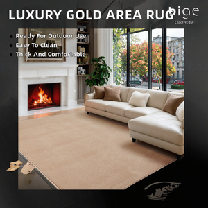 Gold Braided Polyester Thick Medium Pile Washable Luxury Home Carpet Living Room Bedroom Hall Sofa <b>Rug</b> - Product Image 2