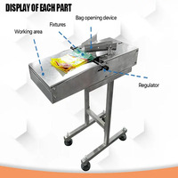 Machine d'emballage semi-automatique pour sacs de nourriture pour hamburgers et dinde, machine à souffler les sacs