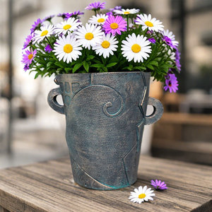 <span class=keywords><strong>Picasso</strong></span> brutalista belleza abstracta <span class=keywords><strong>cara</strong></span> maceta arte resina hecha a mano macetas para el hogar balcón adornos modelo patrón - Product Image 4