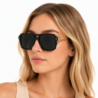 Lunettes de soleil polarisées UV400 légères, confortables et durables, style rétro vintage européen et américain, pour hommes et femmes