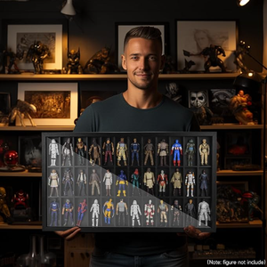 Vitrine en bois pour figurines d'<span class=keywords><strong>action</strong></span> <span class=keywords><strong>de</strong></span> 3,75 pouces, murale, 36 compartiments, adaptée aux figurines d'<span class=keywords><strong>action</strong></span> Marvel - Product Image 5