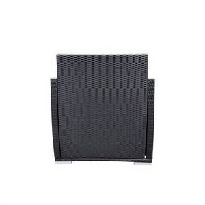 Juego de Sofás de Mimbre de Lujo para Exteriores con Cojines Blancos, Muebles de Jardín de Ratán PE Negro, Juego de 4 Plazas para Patio con Mesa de Vidrio - Product Image 6