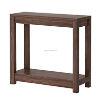 Table console d'entrée en bois moderne, petite, épaisse, étroite, avec rangement pour la maison, l'hôtel, le salon