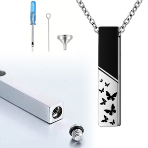 Cube cremação comemorativa cinzas colar pingente borboleta adequado para pet cinzas comemorativa pingente jóias - Product Image 4