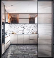 Meuble de cuisine modulaire en bois massif CHENTIAN - Design moderne écologique, unité de rangement ajustable et gain de place, montage facile