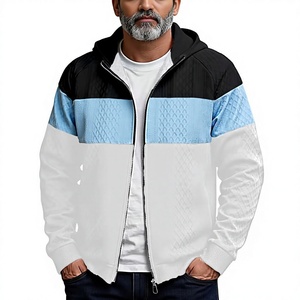 Blouson Racer Homme Color Block avec Capuche Amovible, Fermeture Éclair, Écologique, Respirant, Style Smart Casual, Coupe-Vent, Vêtement d'Hiver - Product Image 4