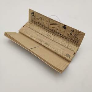 Carnet de papier à rouler non blanchi imprimé sur mesure, avec gomme arabique naturelle et fermeture à élastique, format King Size Slim, en pâte de bois pour - Product Image 1