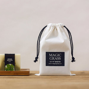 Custom Packaging Drawstring Soap <b>Bag</b> Cotton Pouch <b>Bag</b> Cotton <b>Bag</b> With Double Cotton <b>String</b> for Jewelry Package - Product Image 1