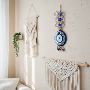Ornement en macramé Evil Eye 10x30cm Nouveauté et décoration de maison créative - Product Image 3