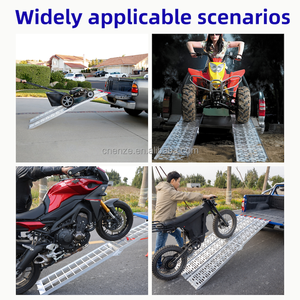 Rampes de chargement pliantes en aluminium pour camionnettes, <span class=keywords><strong>rampe</strong></span> de <span class=keywords><strong>remorque</strong></span> pour UTV/moto/tondeuse à gazon/moto tout-terrain - Product Image 6