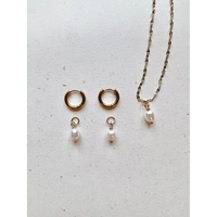 Collar con Colgante de Perla Minimalista, Sin Níquel, Hipoalergénico, Juego de Perlas de Agua Dulce, Joyería de Estilo Delicado para Uso Diario