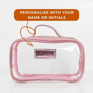 Grande trousse de toilette en PVC avec fermeture éclair, imperméable, pliable, pour femmes, sac de voyage pour maquillage, design personnalisé, trousse de toilette avec logo brodé - Product Image 3