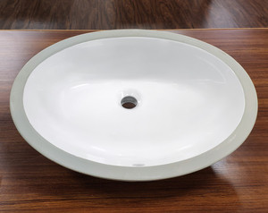 Vasque <span class=keywords><strong>de</strong></span> <span class=keywords><strong>salle</strong></span> <span class=keywords><strong>de</strong></span> <span class=keywords><strong>bain</strong></span> en céramique ovale à poser <span class=keywords><strong>sous</strong></span> le <span class=keywords><strong>comptoir</strong></span> - Product Image 1