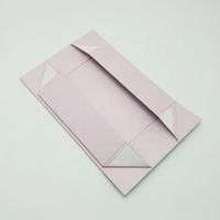 Boîte cadeau rigide pliable rose avec impression dorée à pois et lettrage, boîte d'emballage pour demande en mariage ou cadeau de mariage pour demoiselle d'honneur