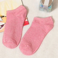 Logo personnalisé Nouveau Mignon Couleur Pure Cheville Coton Chaussettes Femmes Nouveauté Low Cut Chaussettes No Show Chaussettes