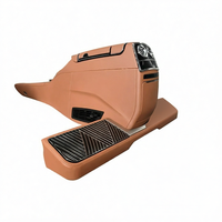 Boîte de rangement double Fuming pour Mercedes-Benz Classe V et Vito avec réfrigérateur coulissant intégré dans l'accoudoir - Position centrale en plastique, style luxueux