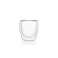 Gobelet en verre à double paroi 75 ml / 2,56 oz, tasse isotherme en borosilicate pour expresso, thé, jus, maison, café, bar, bureau