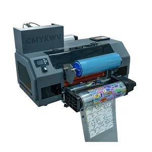 Impressora uv dtf de 30 cm com impressão estável rolo a rolo para impressão de etiquetas uv