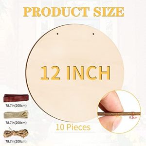Rondins en bois non finis pour projets de bricolage de Noël, d'Halloween, de décoration intérieure, de projets <span class=keywords><strong>Cricut</strong></span>, de porte-manteaux, de panneaux muraux, d'artisanat, de <span class=keywords><strong>gravure</strong></span> - Product Image 2