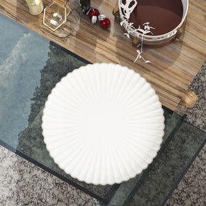 Fabricant de vaisselle en céramique tournée au four de conception moderne traitant des bols en chrysanthème assiettes à soupe pour les fêtes - Product Image 5