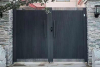 Portails et portes doubles en aluminium pour hôtels, design moderne, thermolaqués, modélisation 3D, durables, installation facile