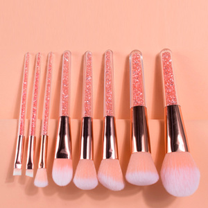 Juego de 8 <span class=keywords><strong>brochas</strong></span> de maquillaje con purpurina rosa, conjunto de 8 <span class=keywords><strong>brochas</strong></span> de maquillaje con purpurina Rosa, con tu logotipo, en pequeña cantidad - Product Image 4