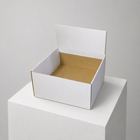 Boîte de présentation en carton noir écologique avec doublure en kraft, pliable, en carton ondulé, pour l'emballage en magasin