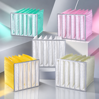 Filtre à air multi-poches en fibre synthétique de type sac pour système de ventilation d'air industriel et commercial