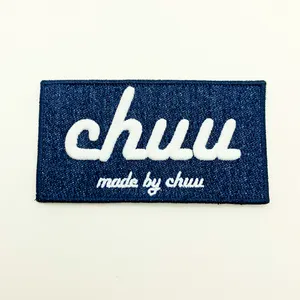 Wholesale Custom Woven Chenille 3D Logo Embroidered Patch Iron On Embroidery Sew On Patches For Clothing