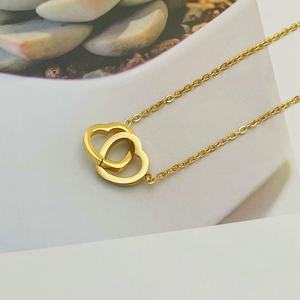 Collar de Corazón Chapado en Oro de Acero Inoxidable de Alta Calidad, Antideslustre, Personalizado, Venta al por Mayor, Nuevo 2024 - Product Image 3