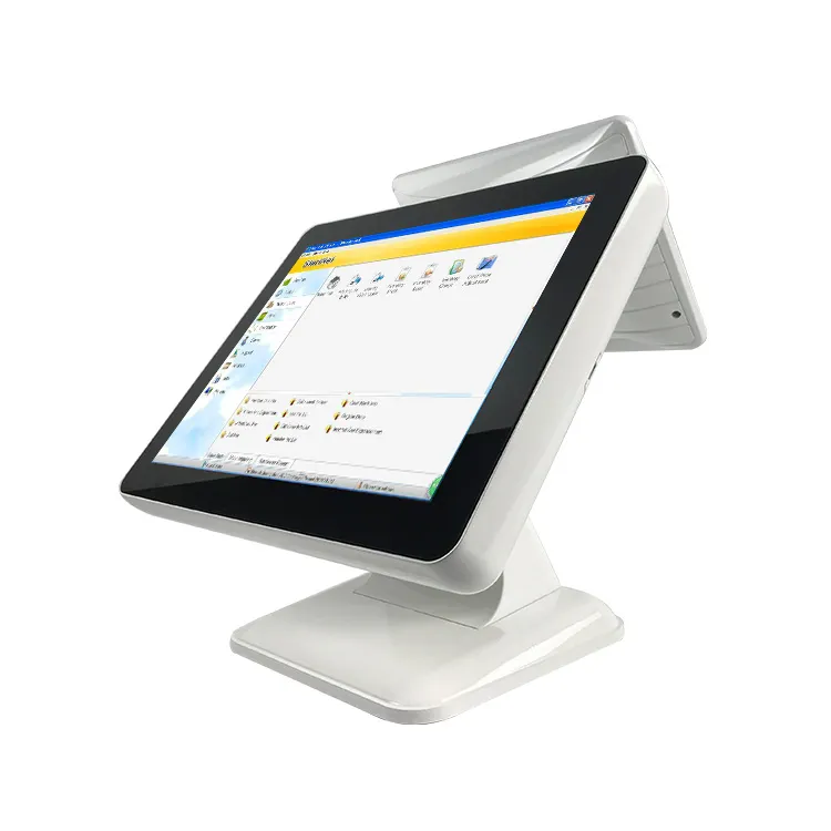 Touchdisplays Dual Screen Optionele Kaartlezer Vingerafdruk Machine Nfc Terminal Pos