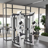 Estación de Entrenamiento Multifuncional de Acero para Gimnasio en Casa, Unisex, con Banco de Sentadillas, Banco de Press y Sistema de Poleas Eléctrico